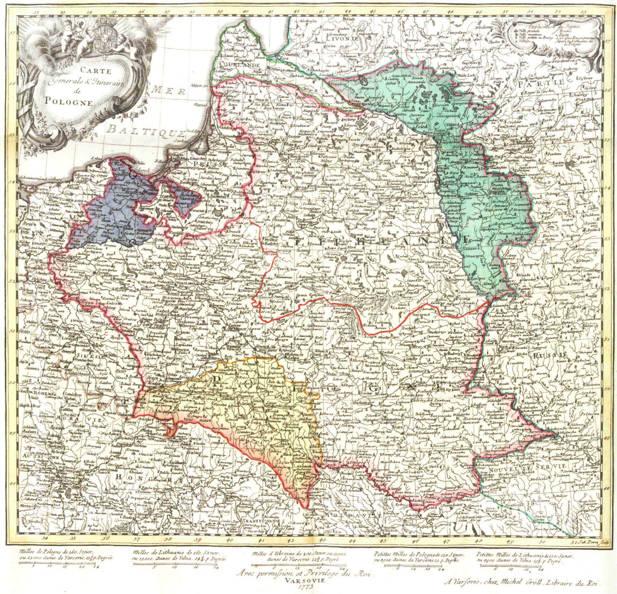 mapa rzeczpospolita 1773